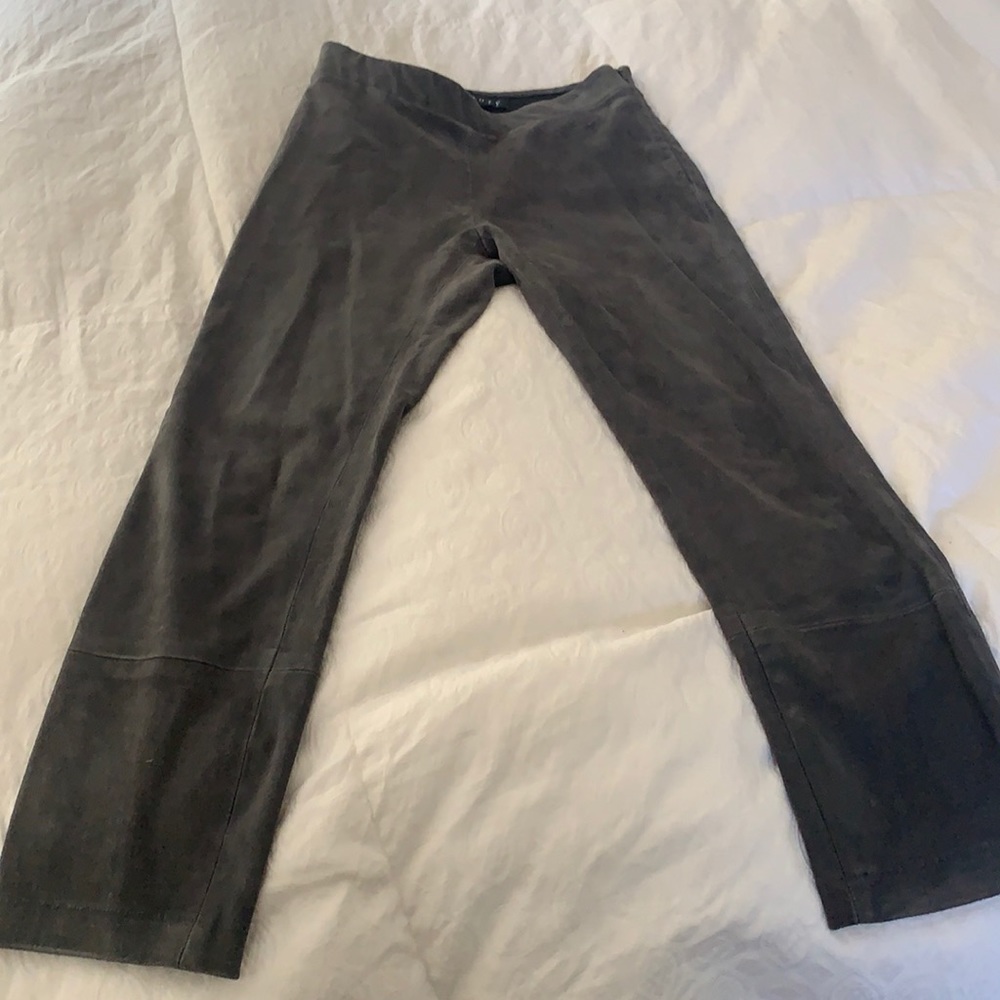 Theory real suede leggings. Pristine condition! Beautiful!